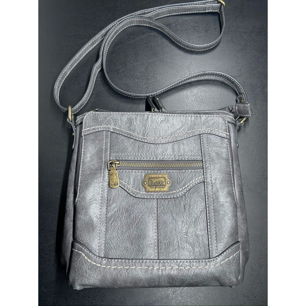 Born Concepts (BOC) Faux Leather Crossbody Bag in Gray Handbag
